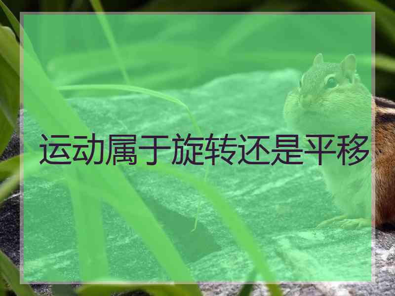 运动属于旋转还是平移