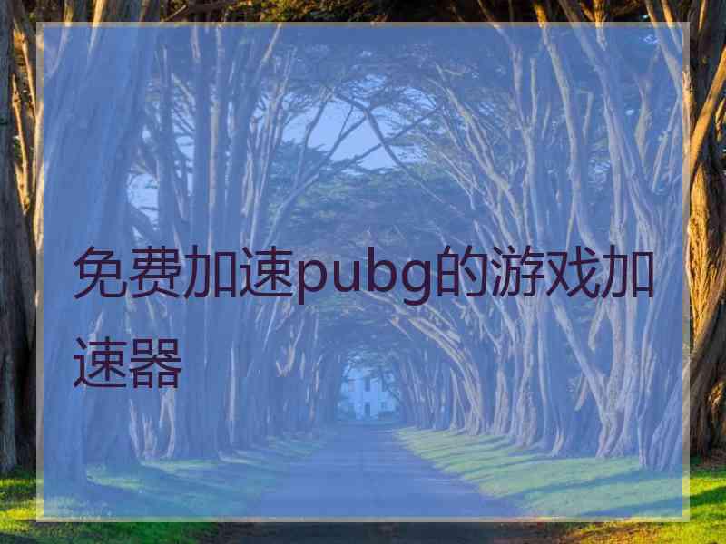 免费加速pubg的游戏加速器