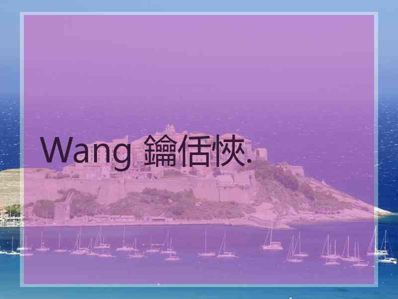 Wang 鑰佸悏.