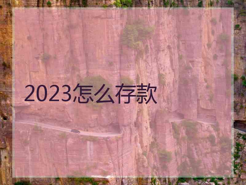 2023怎么存款