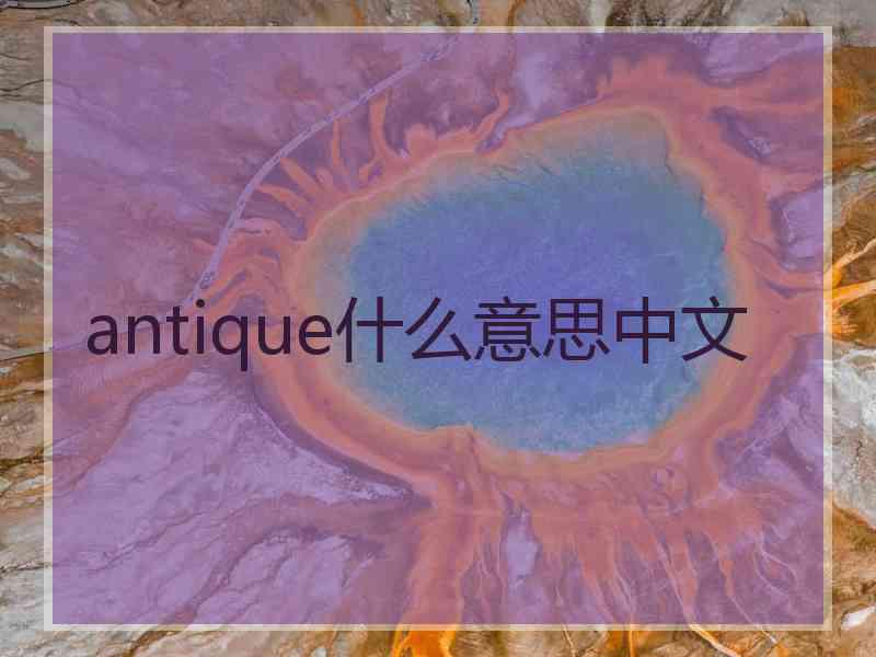 antique什么意思中文