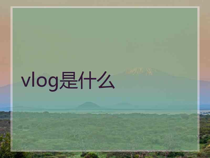 vlog是什么