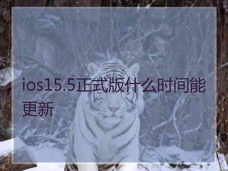 ios15.5正式版什么时间能更新