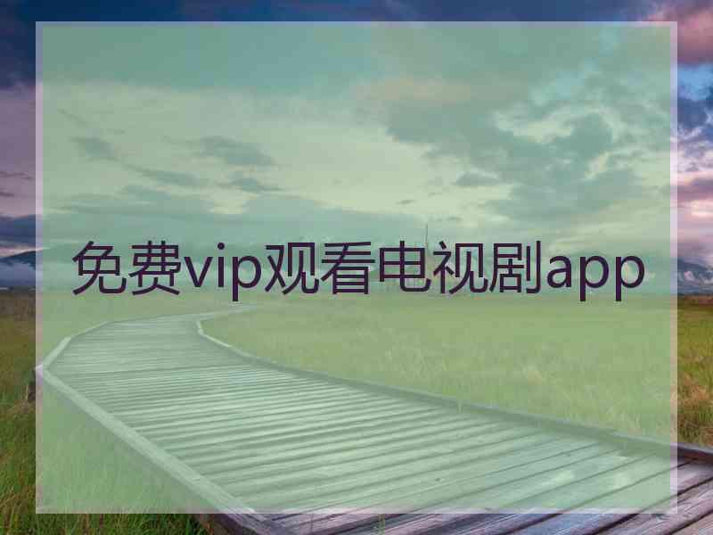 免费vip观看电视剧app