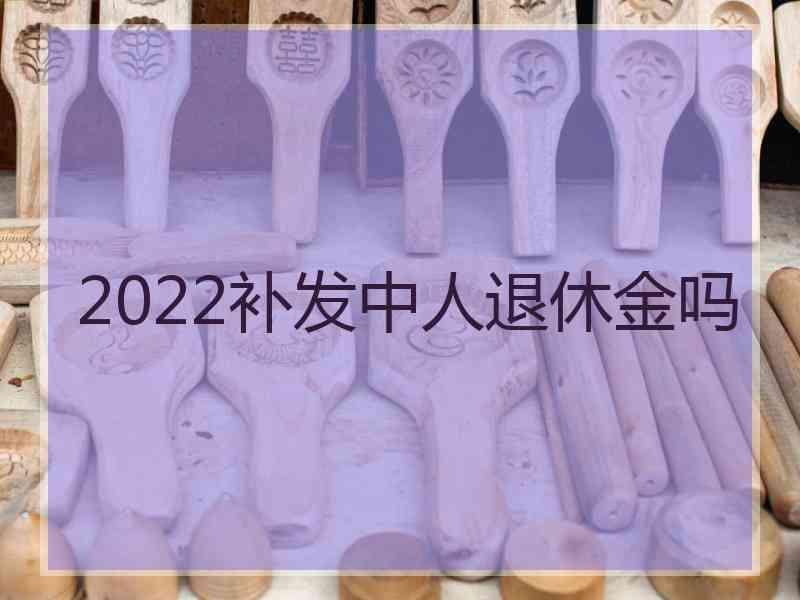 2022补发中人退休金吗