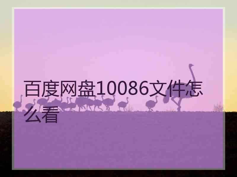 百度网盘10086文件怎么看