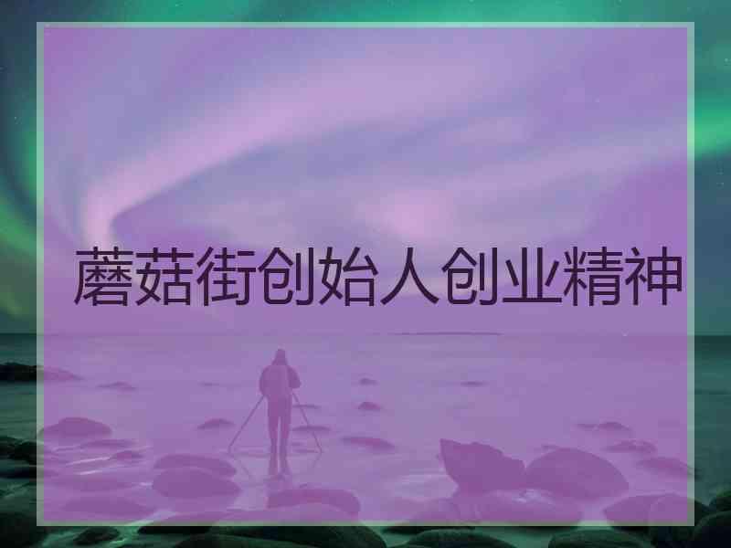 蘑菇街创始人创业精神