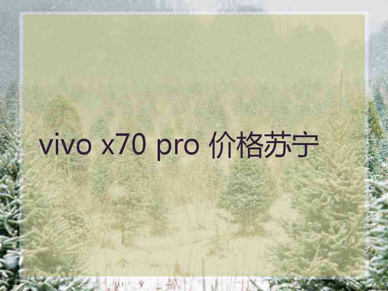 vivo x70 pro 价格苏宁