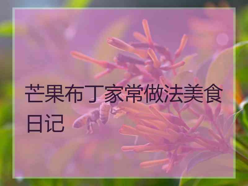 芒果布丁家常做法美食日记