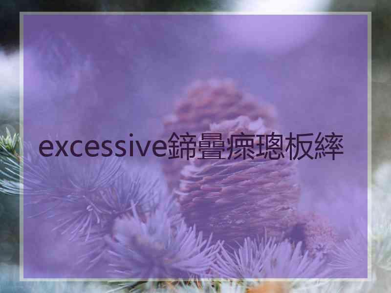 excessive鍗曡瘝璁板繂