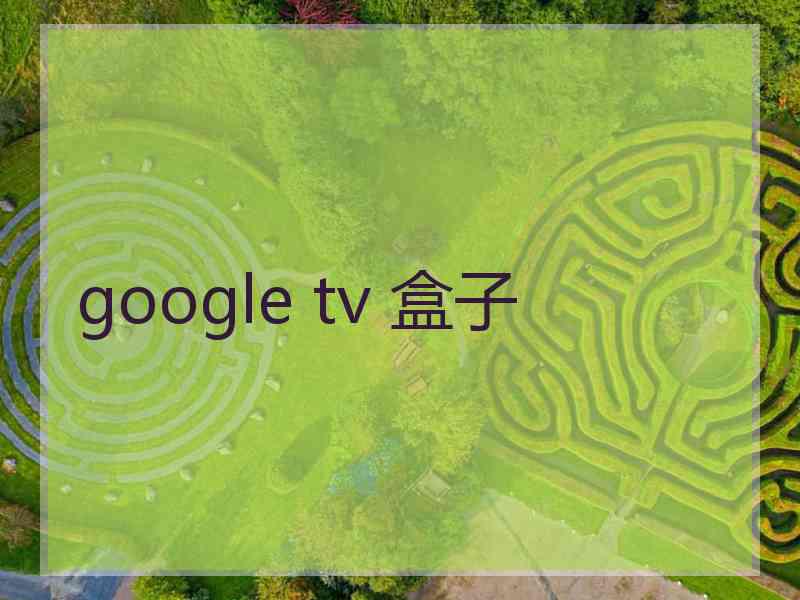 google tv 盒子