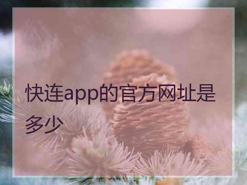 快连app的官方网址是多少