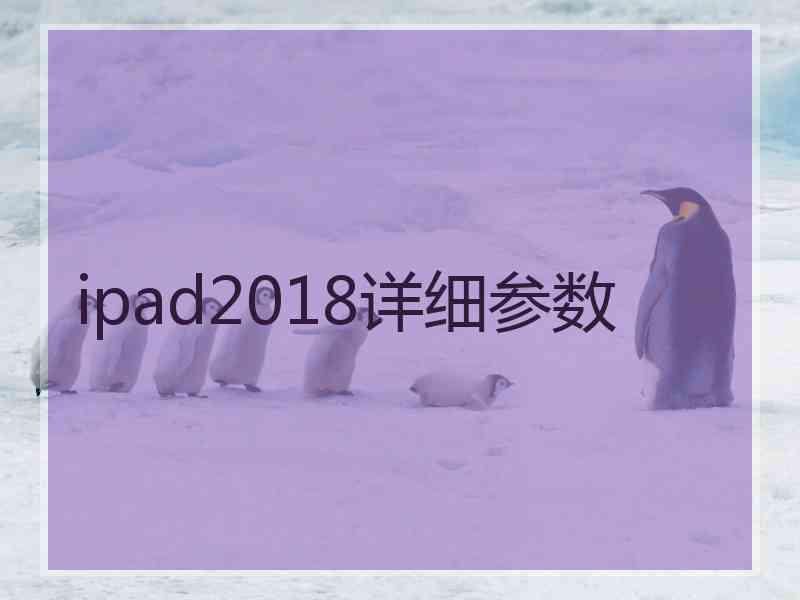 ipad2018详细参数