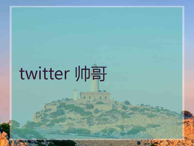 twitter 帅哥