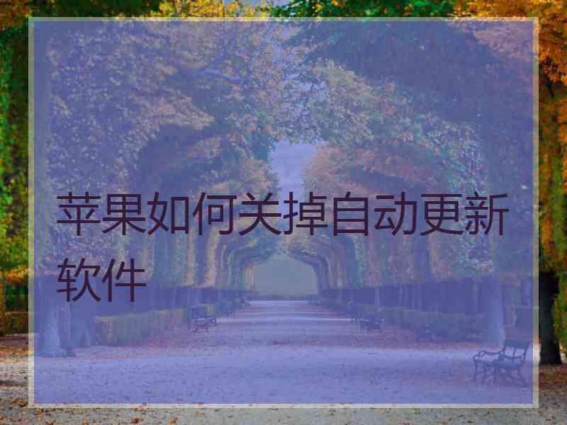 苹果如何关掉自动更新软件