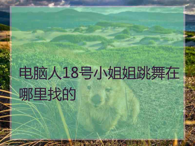 电脑人18号小姐姐跳舞在哪里找的