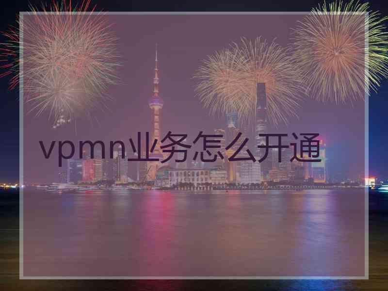 vpmn业务怎么开通