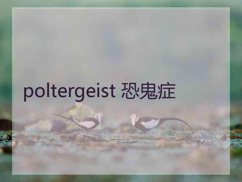 poltergeist 恐鬼症