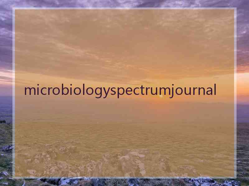 microbiologyspectrumjournal