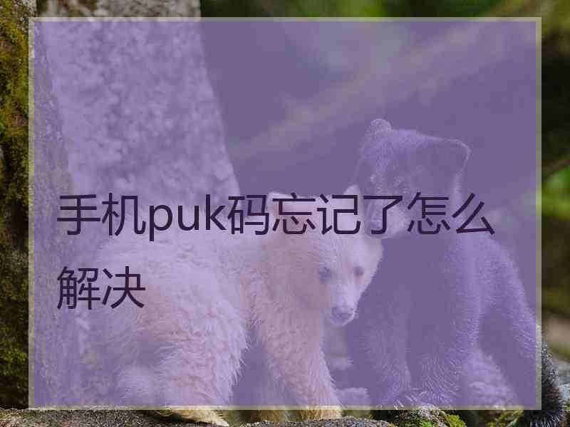 手机puk码忘记了怎么解决