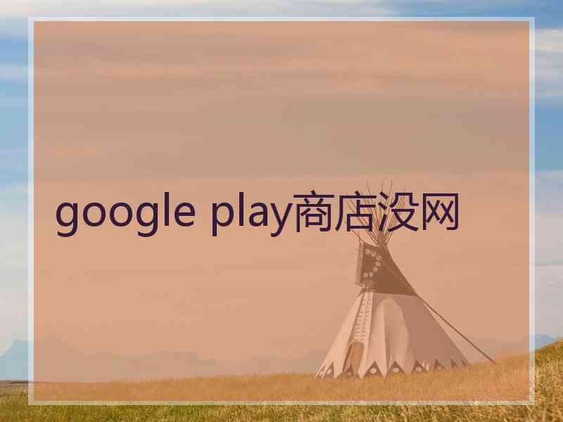 google play商店没网