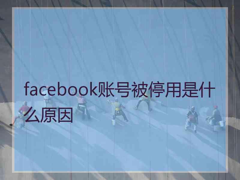 facebook账号被停用是什么原因