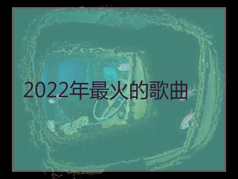 2022年最火的歌曲