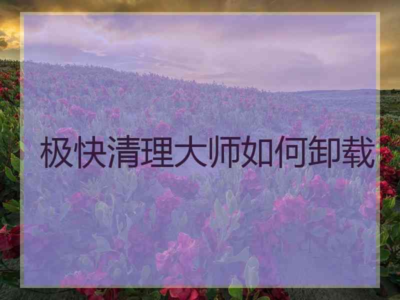 极快清理大师如何卸载