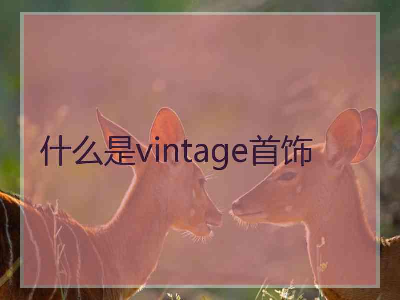 什么是vintage首饰