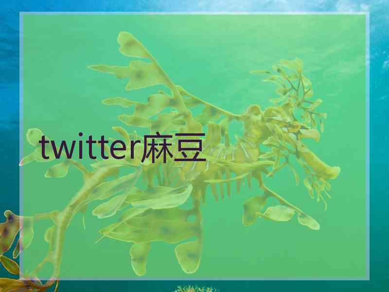 twitter麻豆