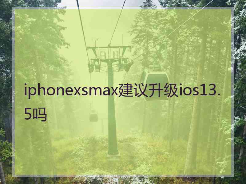 iphonexsmax建议升级ios13.5吗