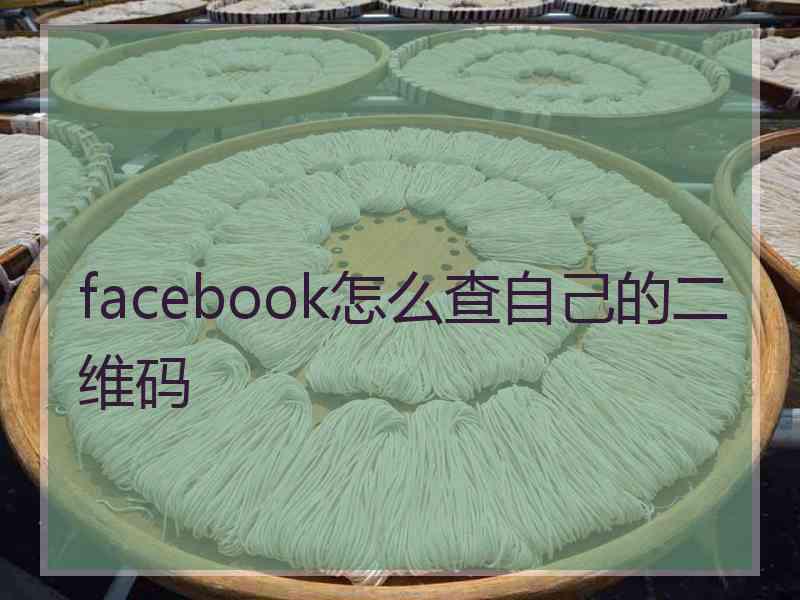 facebook怎么查自己的二维码