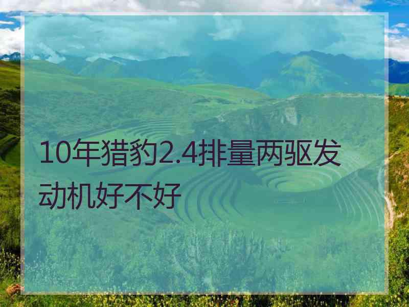 10年猎豹2.4排量两驱发动机好不好