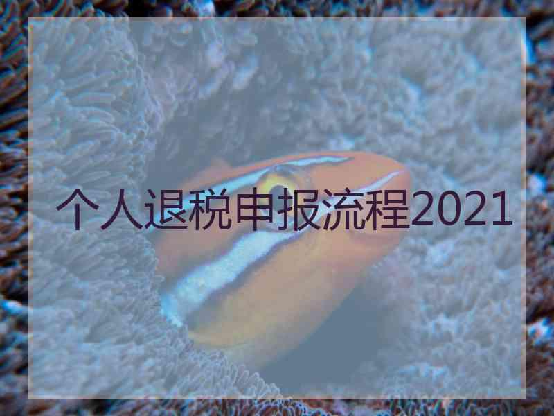 个人退税申报流程2021