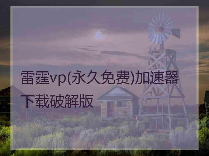 雷霆vp(永久免费)加速器下载破解版