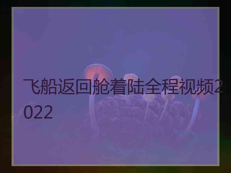 飞船返回舱着陆全程视频2022