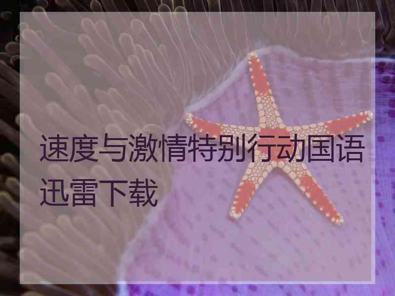 速度与激情特别行动国语迅雷下载