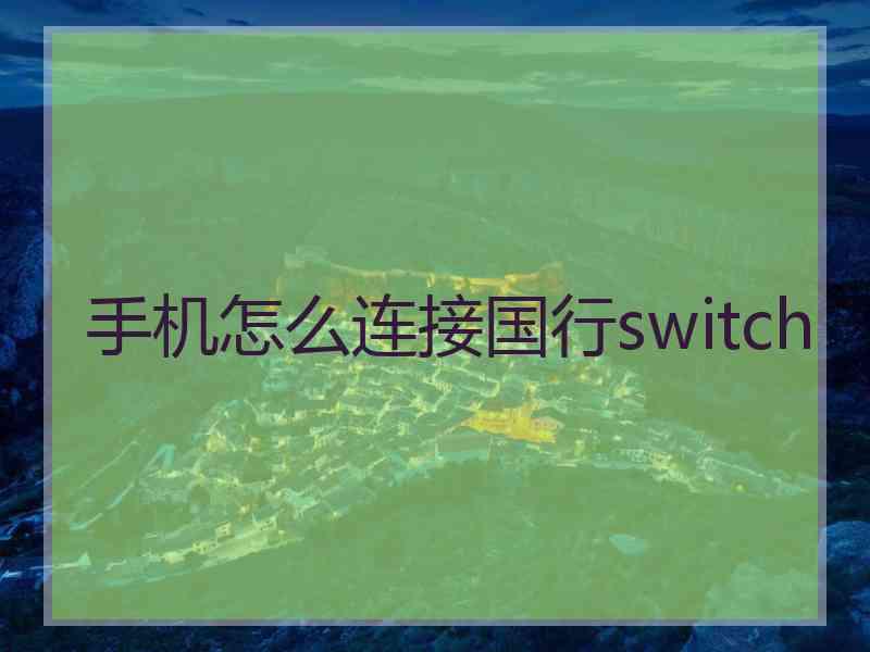 手机怎么连接国行switch