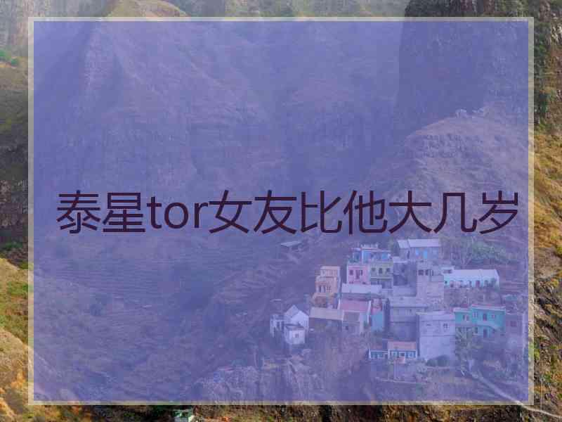 泰星tor女友比他大几岁