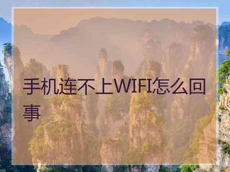 手机连不上WIFI怎么回事