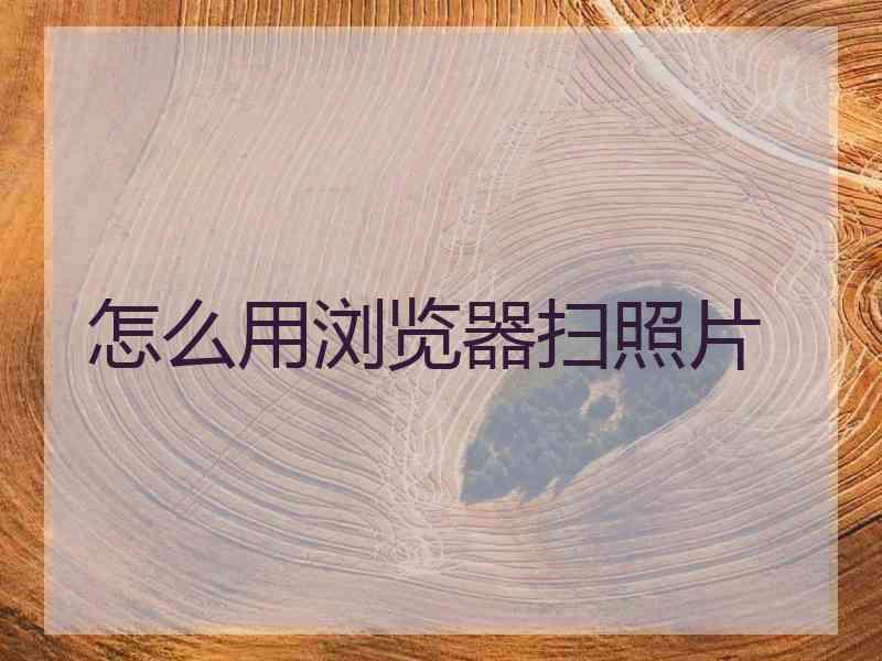 怎么用浏览器扫照片