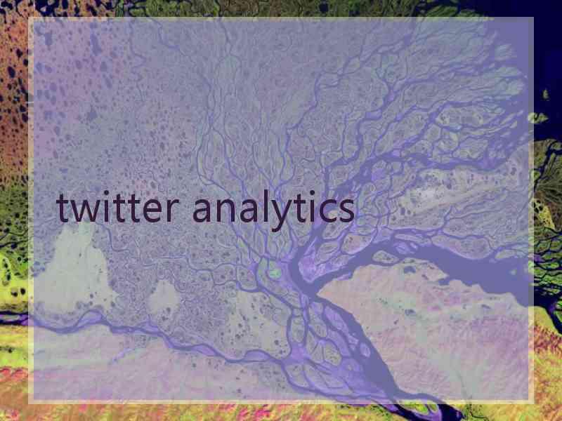 twitter analytics