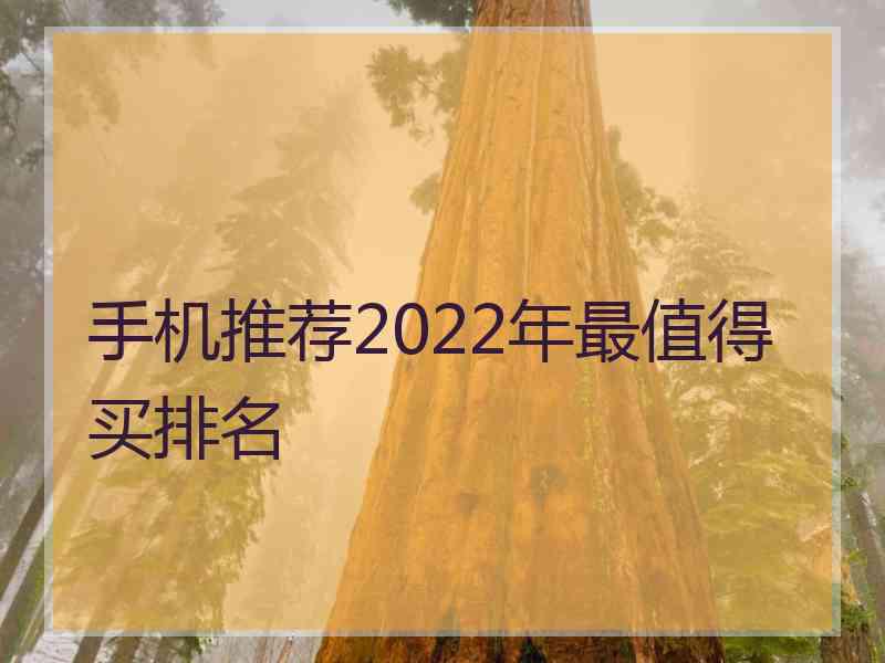 手机推荐2022年最值得买排名