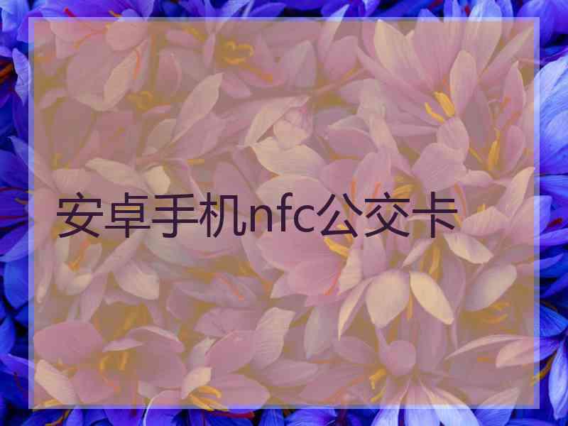 安卓手机nfc公交卡