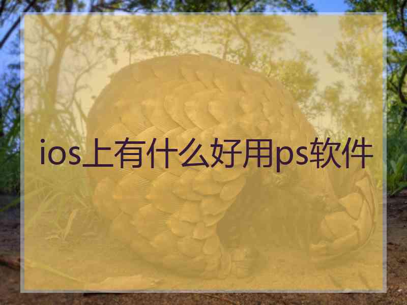 ios上有什么好用ps软件