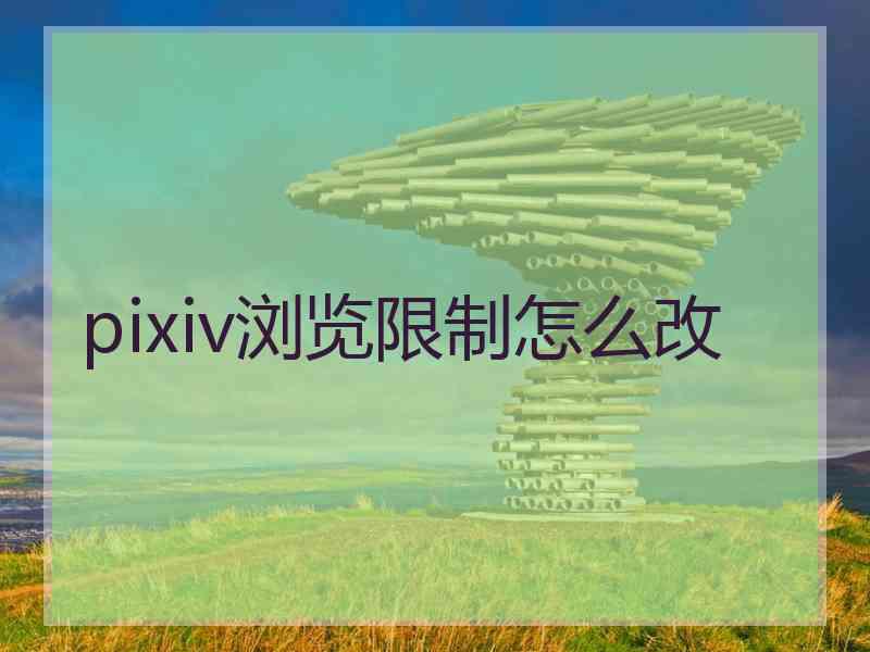 pixiv浏览限制怎么改