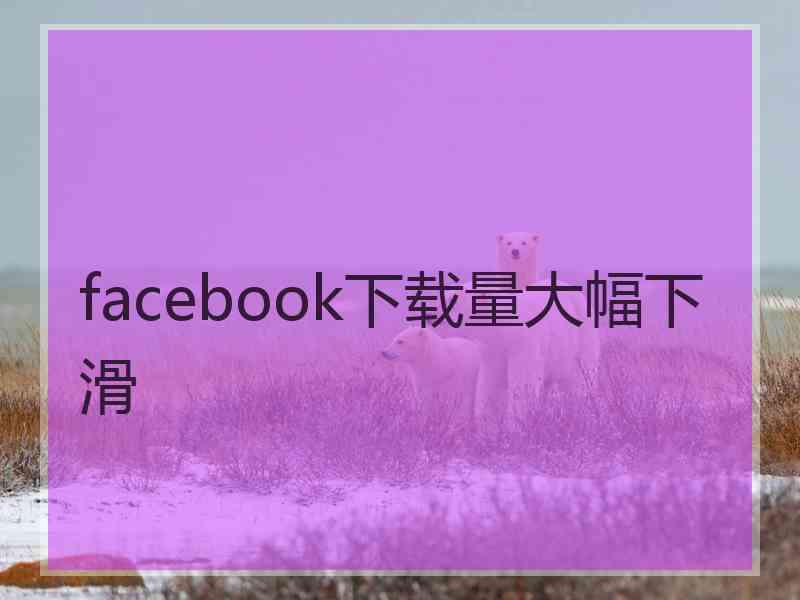 facebook下载量大幅下滑