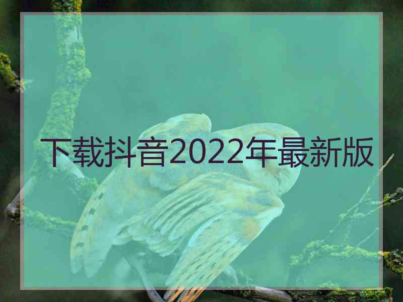 下载抖音2022年最新版