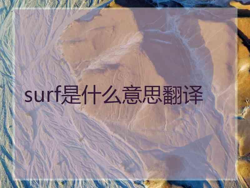 surf是什么意思翻译