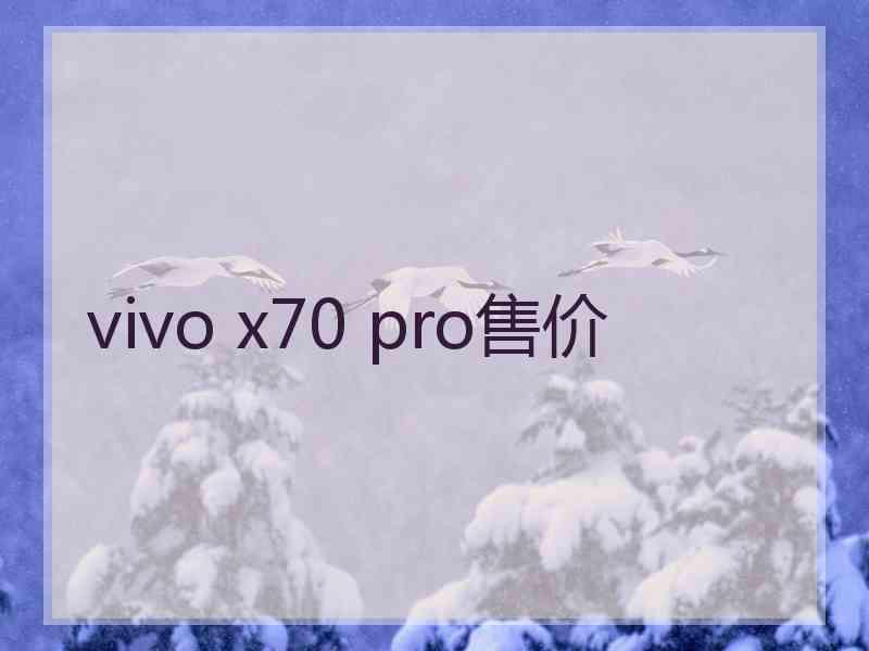 vivo x70 pro售价